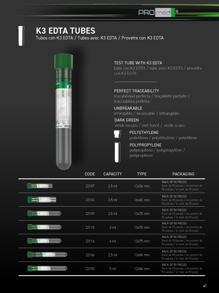 K3 edta tubes