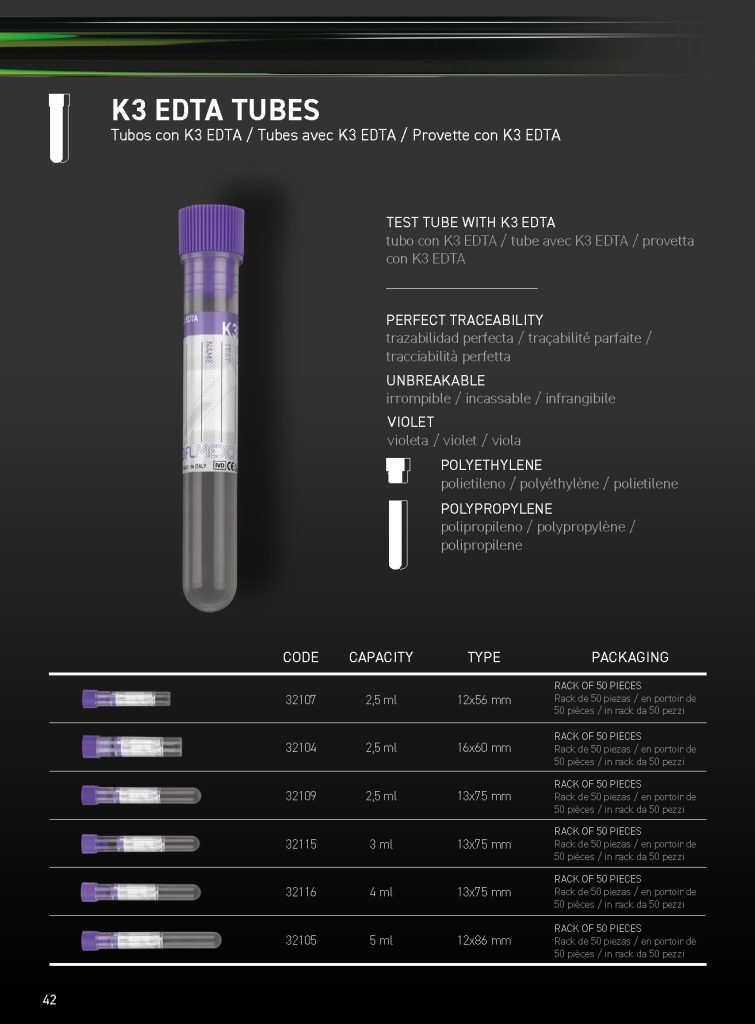 K3 edta tubes
