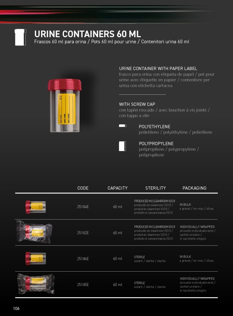 Urine containers 60 ml