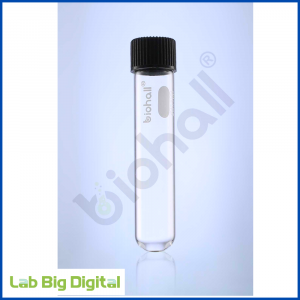 Ống Nghiệm Thủy Tinh Có Nắp Vặn Đen - Hãng Biohall - Germany